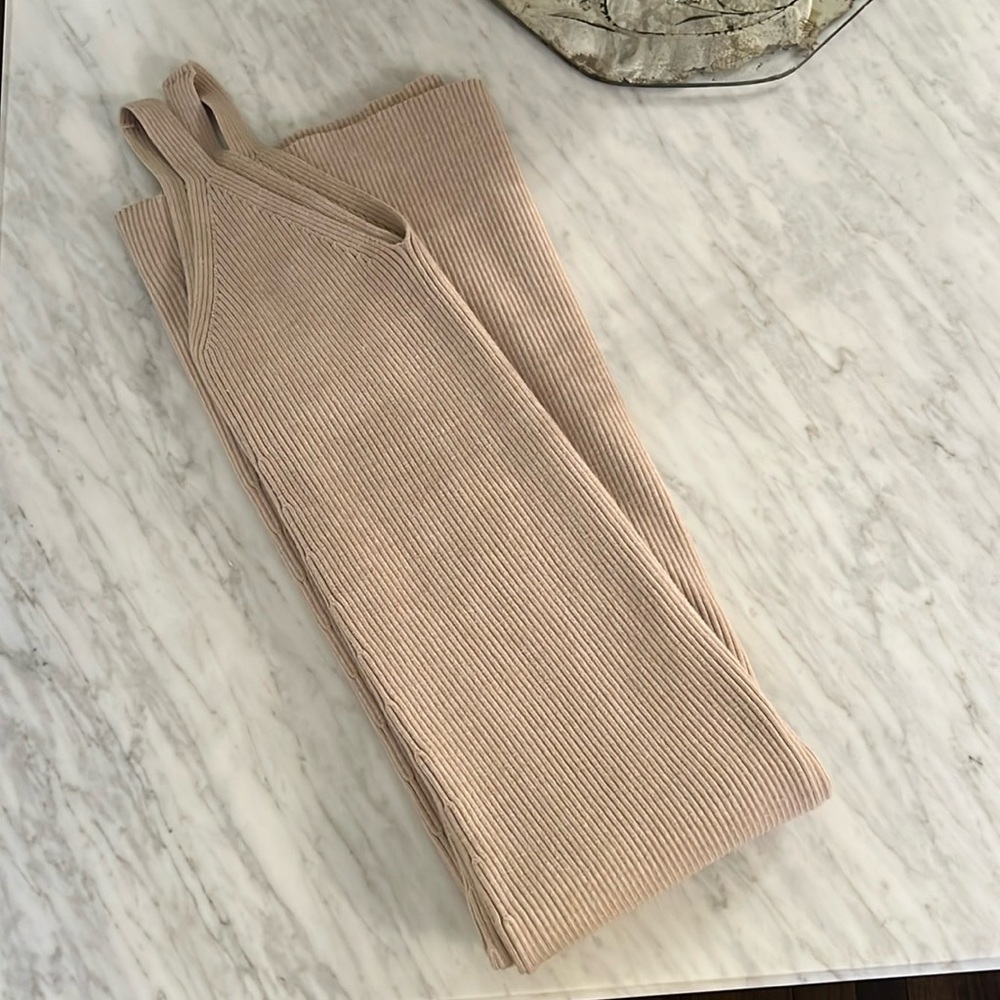 Zara Ribbed Knit Sleeveless Sweater Tank Dress - Picture 6 of 6
